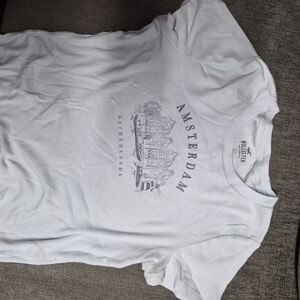 Hollister White Amsterdam Graphic Tee